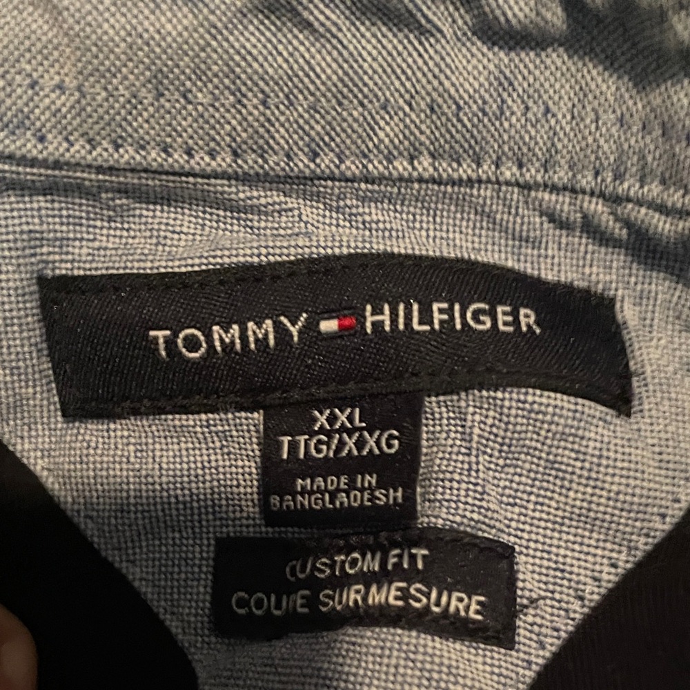 Tommy Hilfiger Gray Custom Fit Shirt